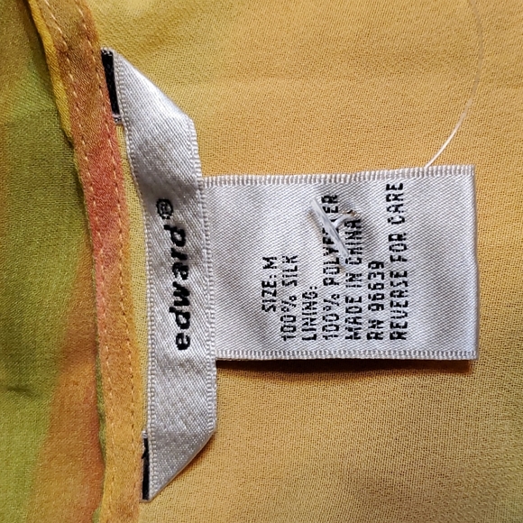 Silk Top in Citrus Colors, Sz M - Picture 16 of 16